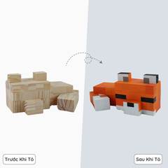 (DIY) Kit Tô Màu Minecraft Cáo Cam (size M)