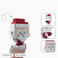 Mô Hình Gỗ Ông Già Noel (Santa Claus)