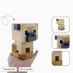 Mô Hình Gỗ Chó Pug (size s)