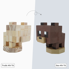 (DIY) Kit Tô Màu Gấu Nâu (s)