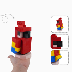 Mô Hình Gỗ Minecraft Vẹt Đỏ (s)