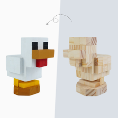 (DIY) Kit Tô Màu Mô Hình Minecraft Chicken Gà (s)