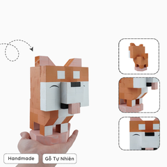 Mô Hình Gỗ Chó Shiba