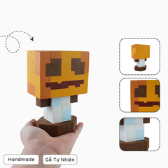 Mô Hình Gỗ Minecraft Snow Golem (size s)