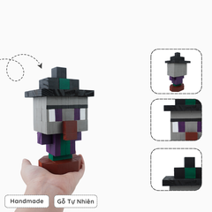 Mô Hình Gỗ Minecraft Witch (size s)