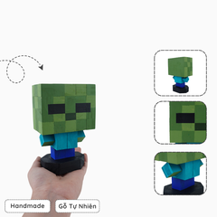 Mô Hình Gỗ Minecraft Zombie (size s)