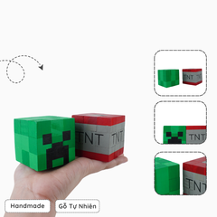 Mô Hình Gỗ Minecraft TNT & Creeper Block