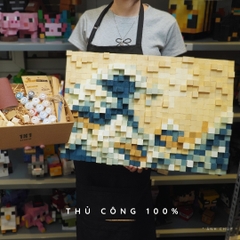 Tranh Pixel The Great Wave off Kanagawa (Blur)