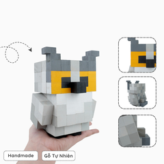 Mô Hình Gỗ Cú Mèo (Art Toy)