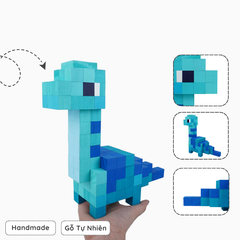Mô Hình Gỗ Khủng Long Cổ Dài (Art Toy)