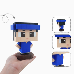 Mô Hình Gỗ Chàng Trai Mặc Áo Dài