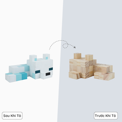 (DIY) Kit Tô Màu Minecraft Cáo Tuyết (size s)