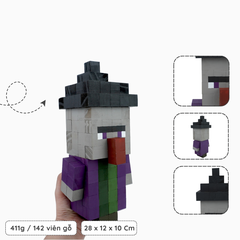Mô Hình Gỗ Minecraft Witch (Art Toy)