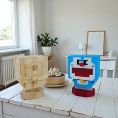 p4. Mô Hình Gỗ Mèo Máy Doraemon