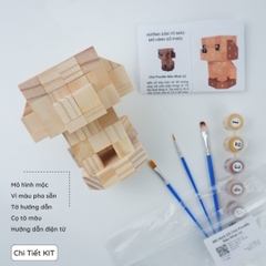 (DIY) Kit Tô Màu Chó Poodle Nâu Nhạt
