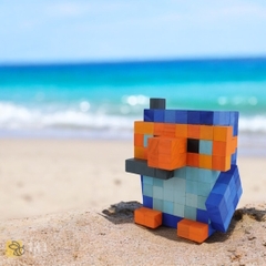 Mô Hình Gỗ Chim Cánh Cụt Xanh (Art Toy)