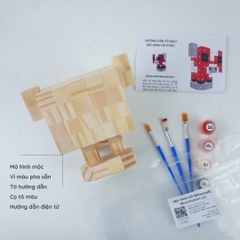 (DIY) Kit Tô Màu Minecraft Mooshroom (Bò Nấm Đỏ)