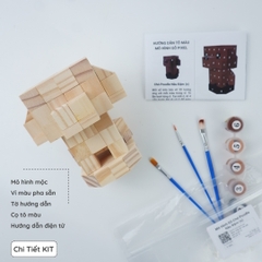(DIY) Kit Tô Màu Chó Poodle Nâu Đậm