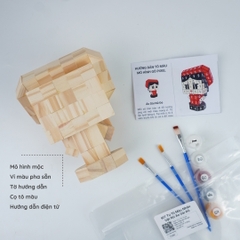 (DIY) Kit Tô Màu Mô Hình Thiếu Nữ Áo Dài (9 Mẫu Mặt)
