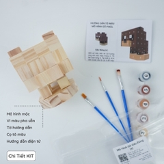 (DIY) Kit Tô Màu Gấu Nâu (s)