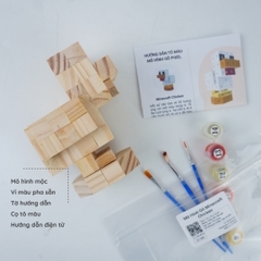(DIY) Kit Tô Màu Mô Hình Minecraft Chicken Gà (s)