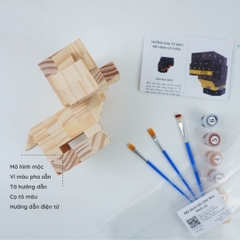 (DIY) Kit Tô Màu Mô Hình Chó Xúc Xích (s)