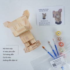 (DIY) Kit Tô Màu Mô Hình Chó Chihuahua Kem (s)