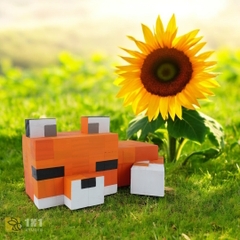 Mô Hình Gỗ Minecraft Cáo Cam (size M)