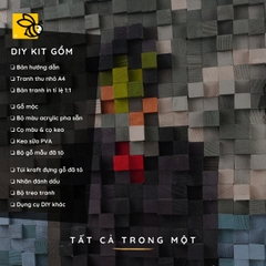 Kit Tự Làm Tranh Pixel Gỗ The Son of Man (Blur)