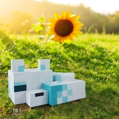 Mô Hình Gỗ Minecraft Cáo Tuyết (size L)