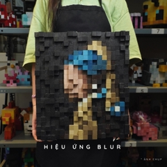 Tranh Pixel Girl with a Pearl Earring (Blur)