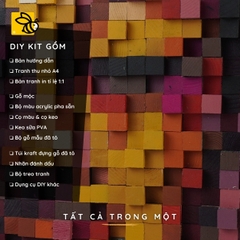Kit Tự Làm Tranh Pixel Gỗ Chân Dung Phật (Blur)