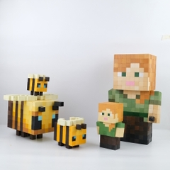 Mô Hình Gỗ Bigsize Minecraft Bee (Art Toy)