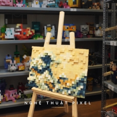 Tranh Pixel The Great Wave off Kanagawa (Blur)