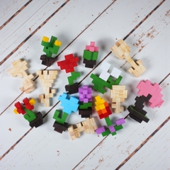 p5. KIT Tự Làm 6 Mô Hình Hoa Gỗ 2cm (40 Mẫu)