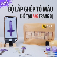 Bộ Lắp Ghép & Tô Màu Nether Kiếm, Cuốc, Rìu, Xẻng *PLUS (STEAM)
