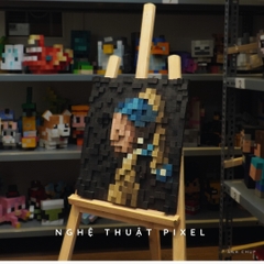 Tranh Pixel Girl with a Pearl Earring (Blur)