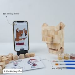 (DIY) Kit Tô Màu Chó Corgi Nâu Nhạt (size s)