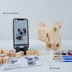 (DIY) Kit Tô Màu Mô Hình Chó Bull Pháp (s)