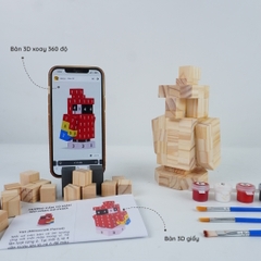 (DIY) Kit Tô Màu Mô Hình Minecraft Vẹt (s)
