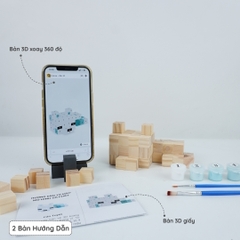 (DIY) Kit Tô Màu Minecraft Cáo Tuyết (size s)
