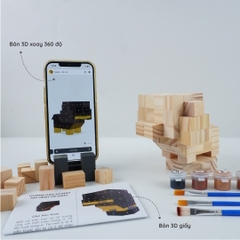 (DIY) Kit Tô Màu Mô Hình Chó Xúc Xích (s)