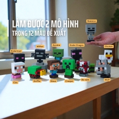 KIT Tự Làm 4 Mô Hình Minecraft (Thu Nhỏ)