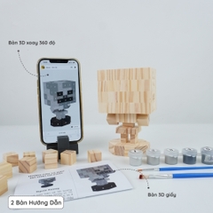 (DIY) Kit Tô Màu Minecraft Skeleton