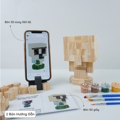 (DIY) KIt Tô Màu Minecraft Iron Golem (size s)
