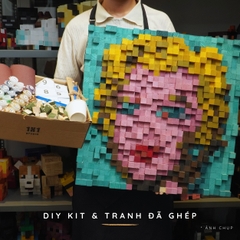 Kit Tự Làm Tranh Pixel Gỗ Marilyn Diptych (Blur)