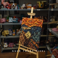 Tranh Pixel The Scream (Blur)