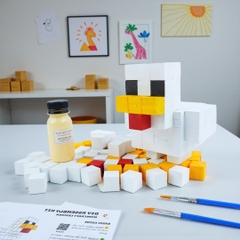 p9. Bộ Lắp Ghép Mô Hình Minecraft Chicken (Gà)