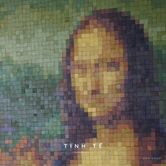 Tranh Pixel Gỗ Mona Lisa khổ lớn 90x60 cm (Chill)