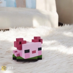 Mô Hình Gỗ Minecraft Axolotl Hồng (size s)